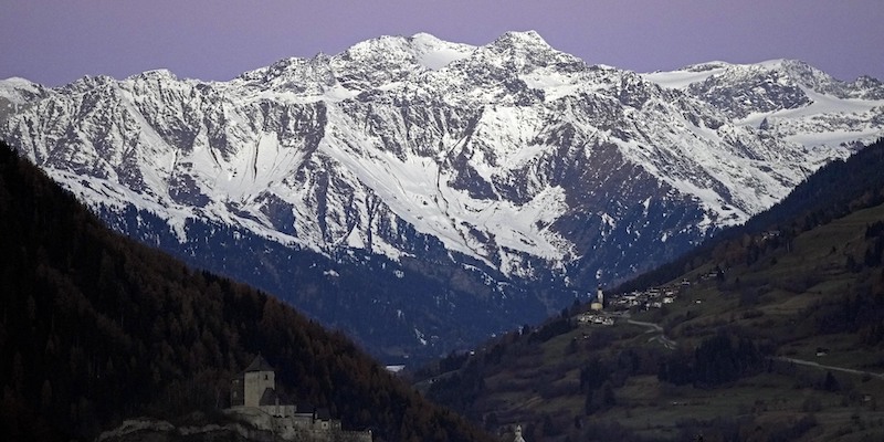 Una montagna innevata vicino a Vipiteno, in Alto Adige