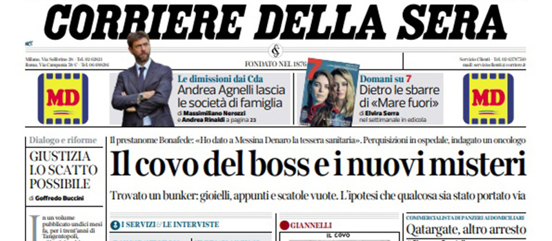 Le prime pagine di giovedì 19 gennaio 2023