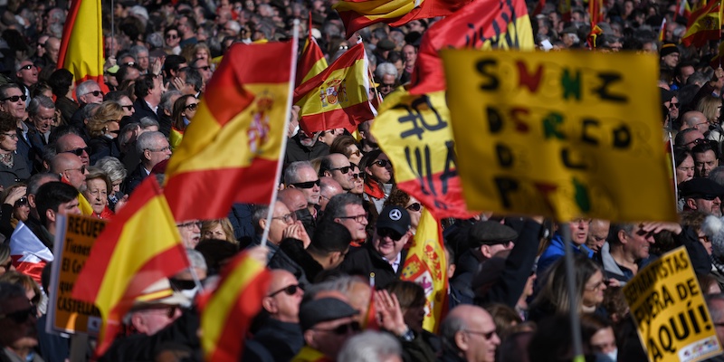 Proteste Madrid Spagna