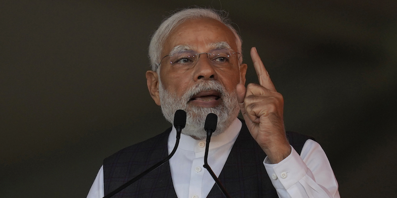Il primo ministro indiano Narendra Modi (AP Photo/Rafiq Maqbool)