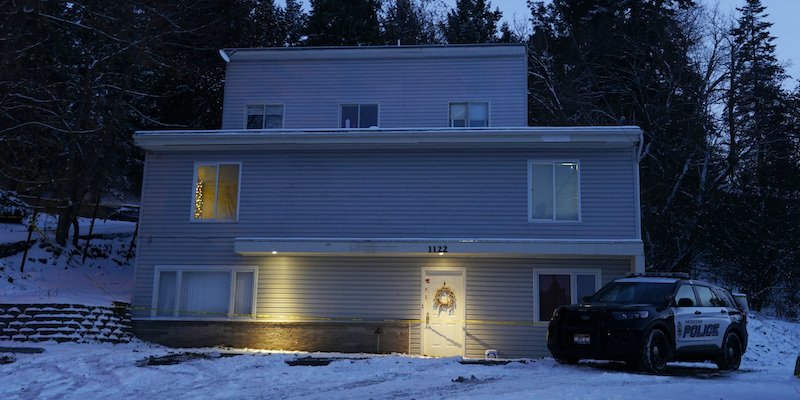 La casa dove i quattro studenti sono stati trovati morti (AP Photo/Ted S. Warren, File)