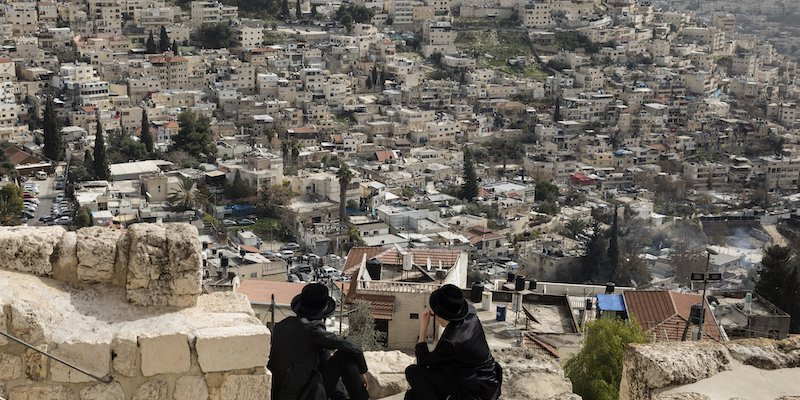 Il quartiere di Silwan, a Gerusalemme est, dove due persone sono state ferite in un attentato sabato (Amir Levy/Getty Images)