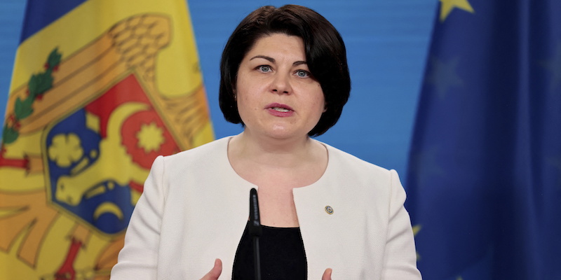 Natalia Gavrilita, prima ministra dimissionaria della Moldavia (Hannibal Hanschke/Pool via AP)