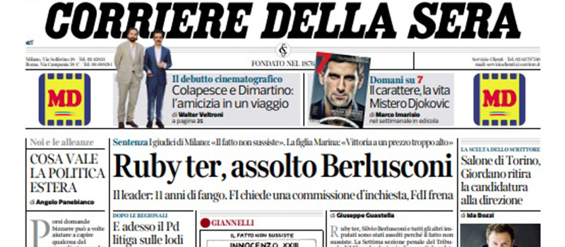 Le prime pagine di giovedì 16 febbraio 2023