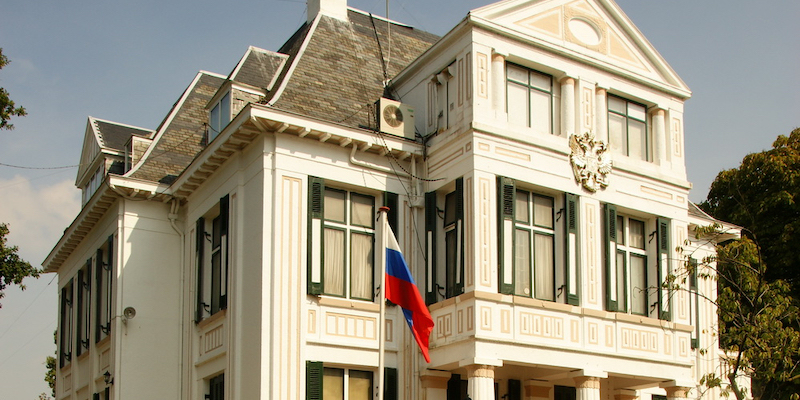 La sede dell'ambasciata della Russia all'Aja (Wikimedia Commons)