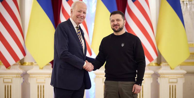 Joe Biden e Volodymyr Zelensky a Kiev (Volodymyr Zelensky/Telegram)