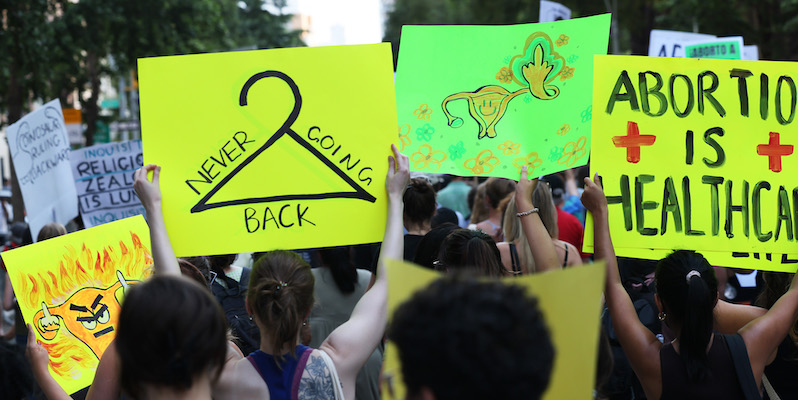 Manifestazione per un aborto libero, sicuro e gratuito, New York, 24 giugno 2022 (Michael M. Santiago/Getty Images)