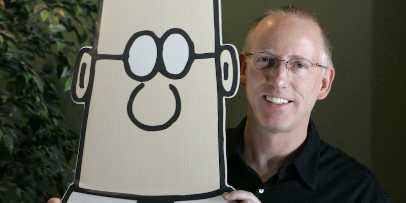 Scott Adams, l'ideatore di Dilbert (AP Photo/Marcio Jose Sanchez, File)