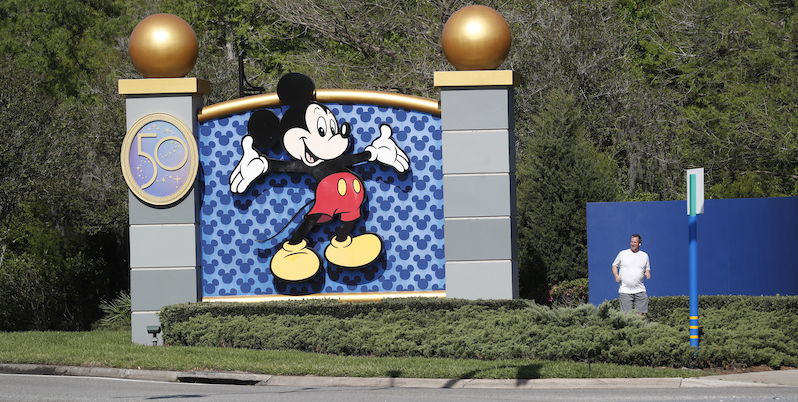 L'entrata di Disney World, Orlando, Florida, marzo 2022 (Octavio Jones/Getty Images)
