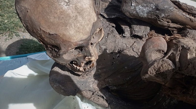 In Perù un corriere è stato fermato con una mummia preispanica nella borsa termica