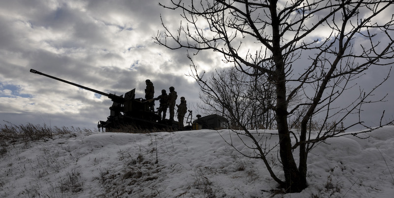 Soldati ucraini a Bakhmut (John Moore/Getty Images)