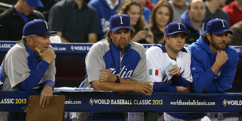 Mike Piazza con l'Italia per il World Baseball Classic del 2013 (Christian Petersen/Getty Images)