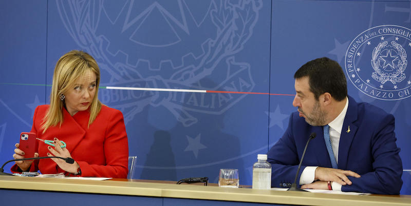 Giorgia Meloni e Matteo Salvini
(ANSA/FABIO FRUSTACI)