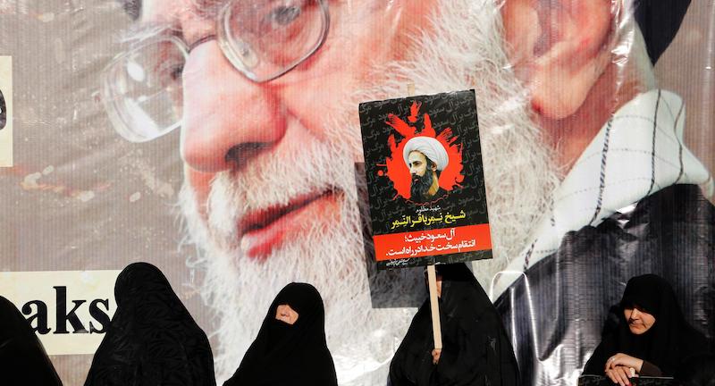 Una manifestazione anti saudita a Teheran nel 2016 (EPA/ABEDIN TAHERKENAREH)