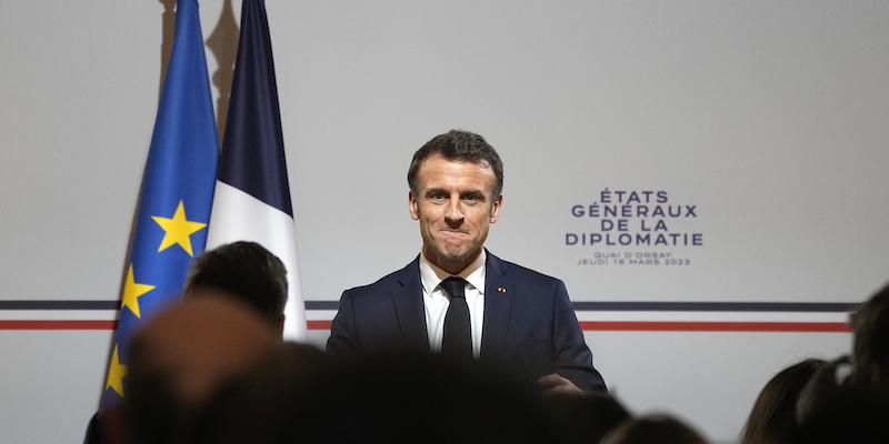 Il presidente francese Emmanuel Macron (AP Photo/Michel Euler, Pool)