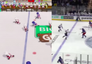 Una vera partita di hockey trasmessa come se fosse un cartone animato