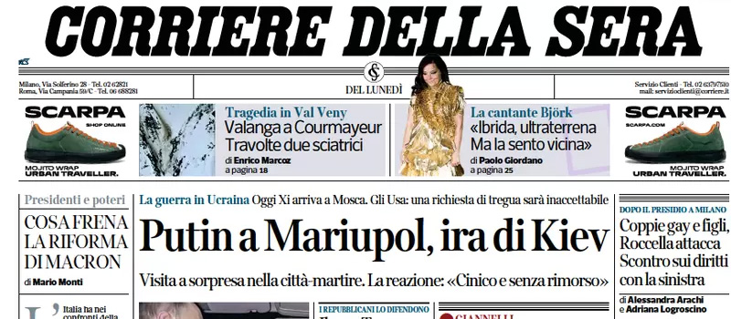 Le prime pagine di lunedì 20 marzo 2023