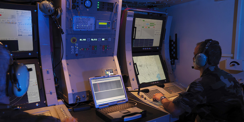 Un centro di controllo di un sistema missilistico Samp-T (ANSA)