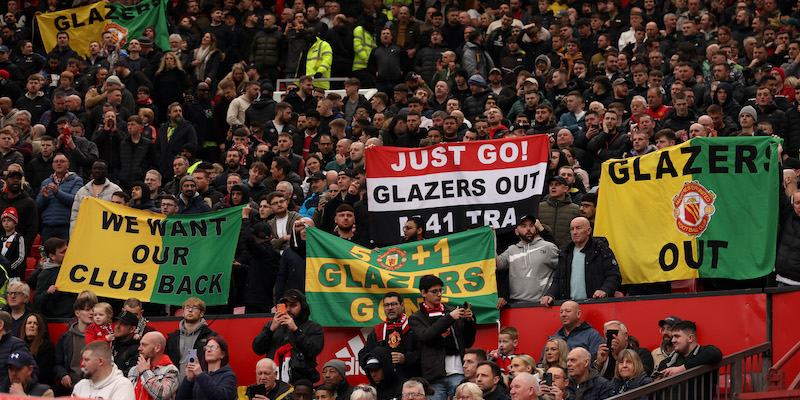 I tifosi del Manchester United contro l'attuale proprietà (Richard Heathcote/Getty Images)