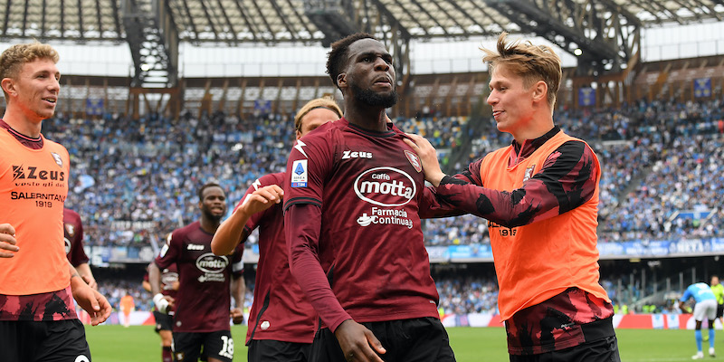 Boulaye Dia dopo il gol al Napoli (Francesco Pecoraro/Getty Images)