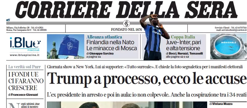 Le prime pagine di mercoledì 5 aprile 2023