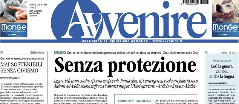 Le prime pagine di sabato 15 aprile 2023
