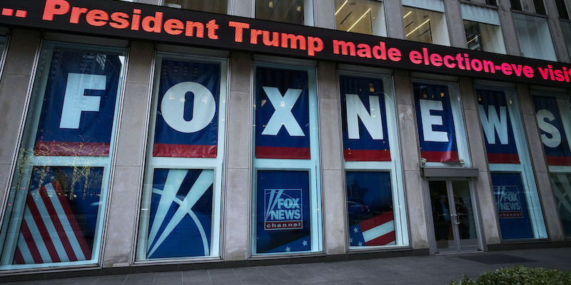Gli studi di Fox News a New York nel 2018 (AP Photo/Mark Lennihan, File)