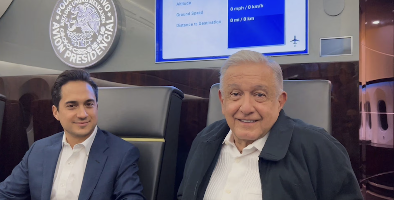 Jorge Mendoza e López Obrador (dal video pubblicato su Twitter da Andrés Manuel López Obrador)
