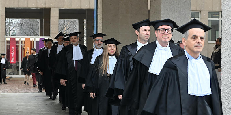 Cerimonia d'inaugurazione dell'anno accademico 2022/2023 del Politecnico di Torino, 17 gennaio 2023 (ANSA/ALESSANDRO DI MARCO)