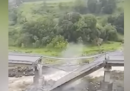Il video del crollo di un viadotto in provincia di Cosenza, in Calabria