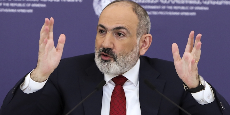 Il primo ministro armeno Nikol Pashinyan (Stepan Poghosyan via AP)
