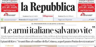Le prime pagine di domenica 14 maggio 2023