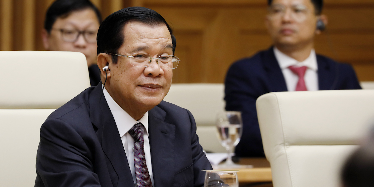 Il primo ministro cambogiano Hun Sen (AP Photo/Duc Thanh)