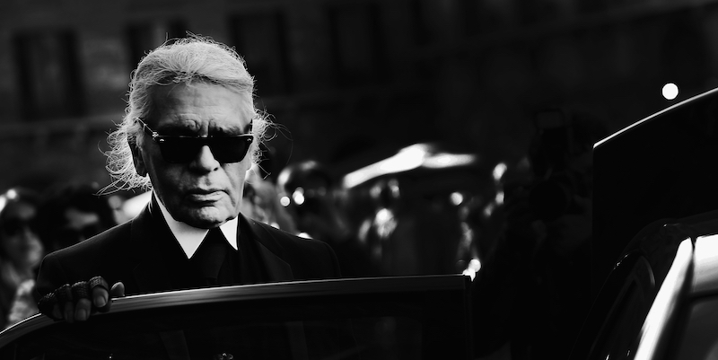 Karl Lagerfeld alla Condé Nast International Luxury Conference a Palazzo Vecchio, Firenze, 22 aprile 2015 (Vittorio Zunino Celotto/Getty Images for Conde' Nast International Luxury Conference)