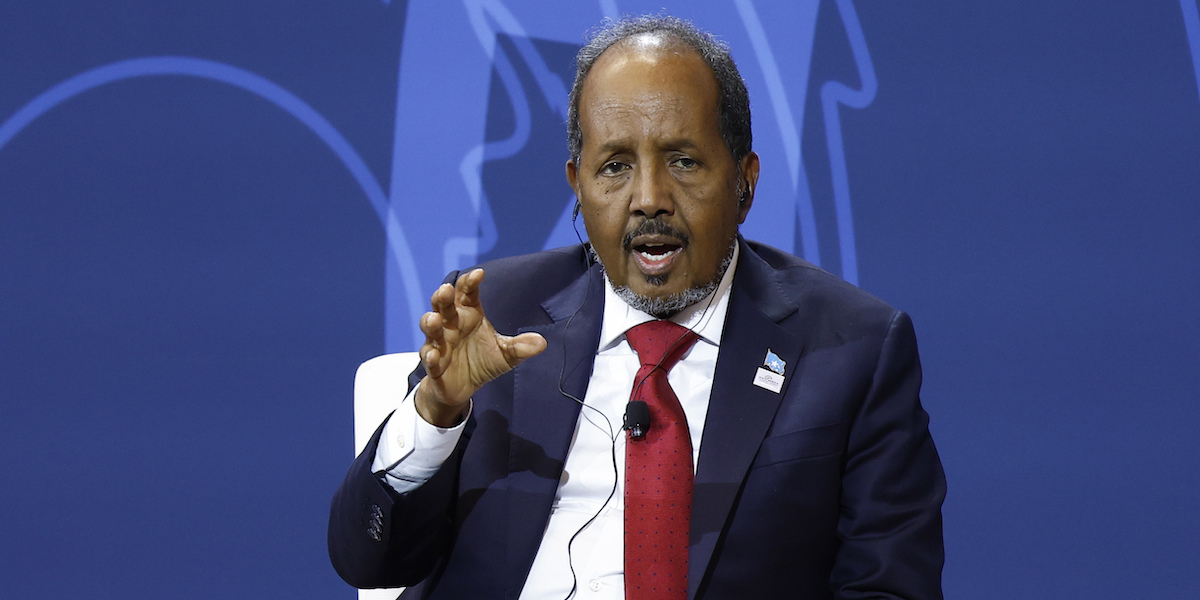 Il presidente della Somalia Hassan Sheikh Mohamud (Evelyn Hockstein/Pool via AP)