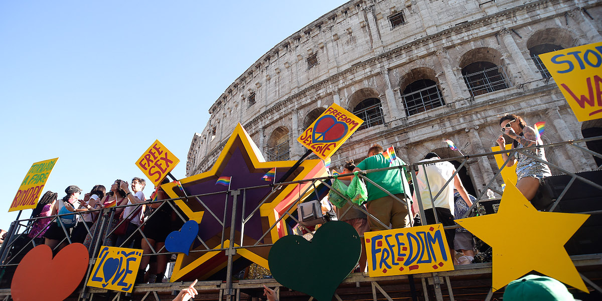 L'edizione 2022 della sfilata del Pride di Roma (Vincenzo Nuzzolese/SOPA Images via ZUMA Press Wire)