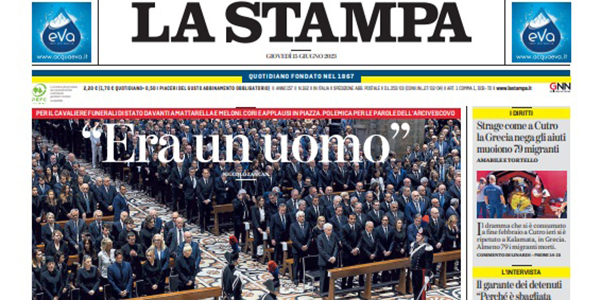 Le prime pagine di giovedì 15 giugno 2023