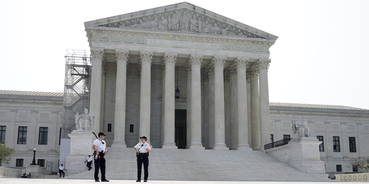 La sede della Corte Suprema degli Stati Uniti a Washington (AP Photo/Mariam Zuhaib)