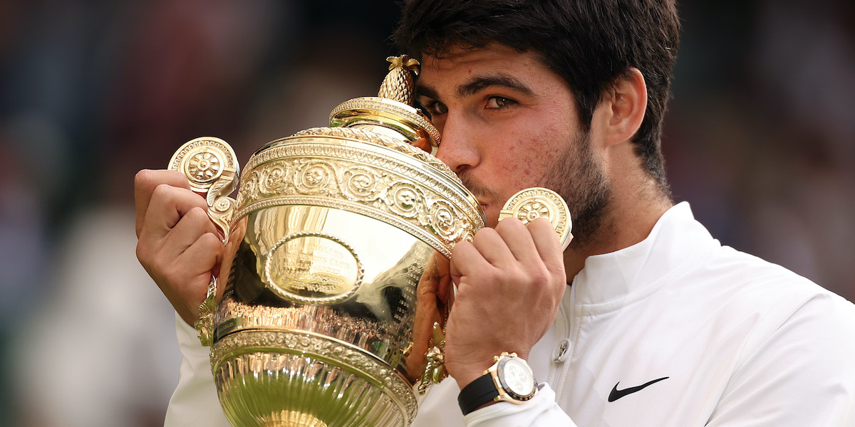 Carlos Alcaraz a Wimbledon (Julian Finney/Getty Images)