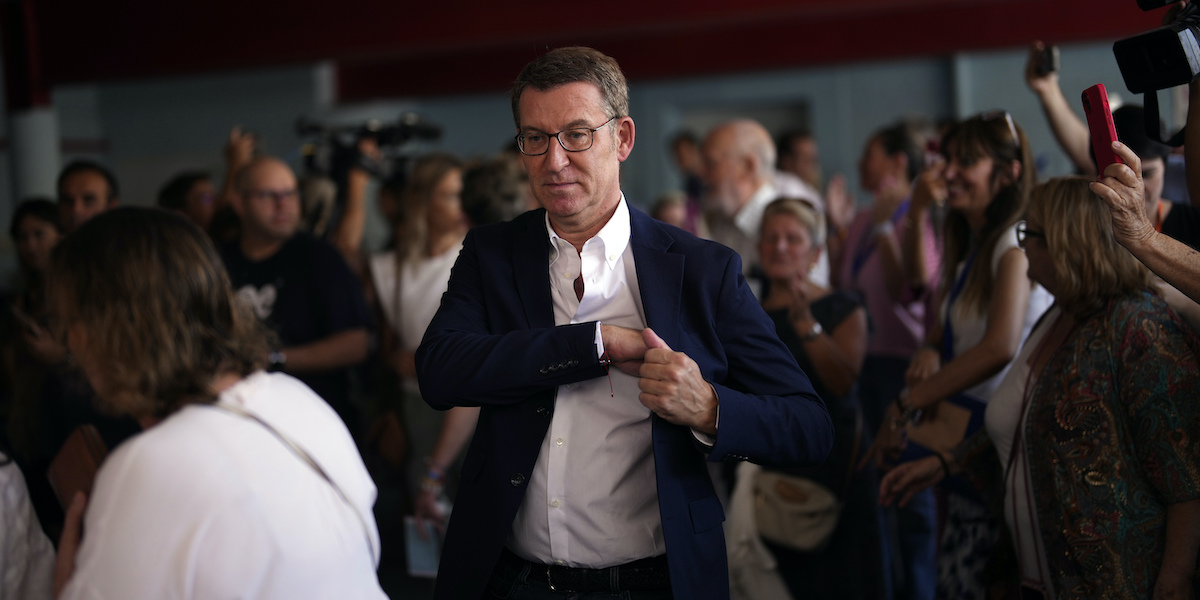 Il leader del Partito Popolare Alberto Nunez Feijoo (AP Photo/Manu Fernandez)