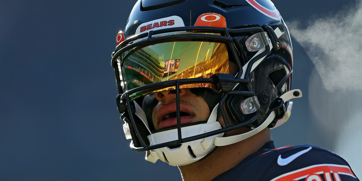 Justin Fields dei Chicago Bears (Michael Reaves/Getty Images)