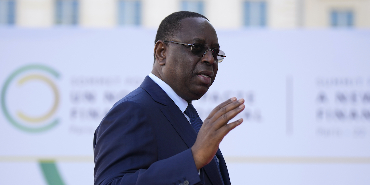 Il presidente del Senegal, Macky Salll (AP Photo/Lewis Joly, Pool)