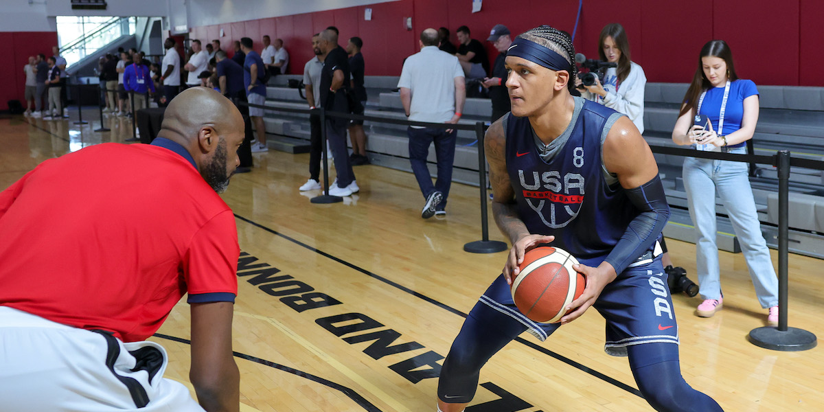 Paolo Banchero in allenamento con gli Stati Uniti (Ethan Miller/Getty Images)