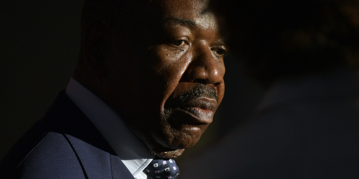 Ali Bongo Ondimba, Parigi, 12 novembre 2021 (Juilen de Rosa, Pool Photo via AP)