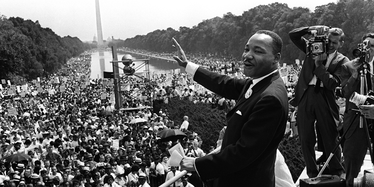 Martin Luther King Jr., il 28 agosto 1963 (AFP/Getty Images)