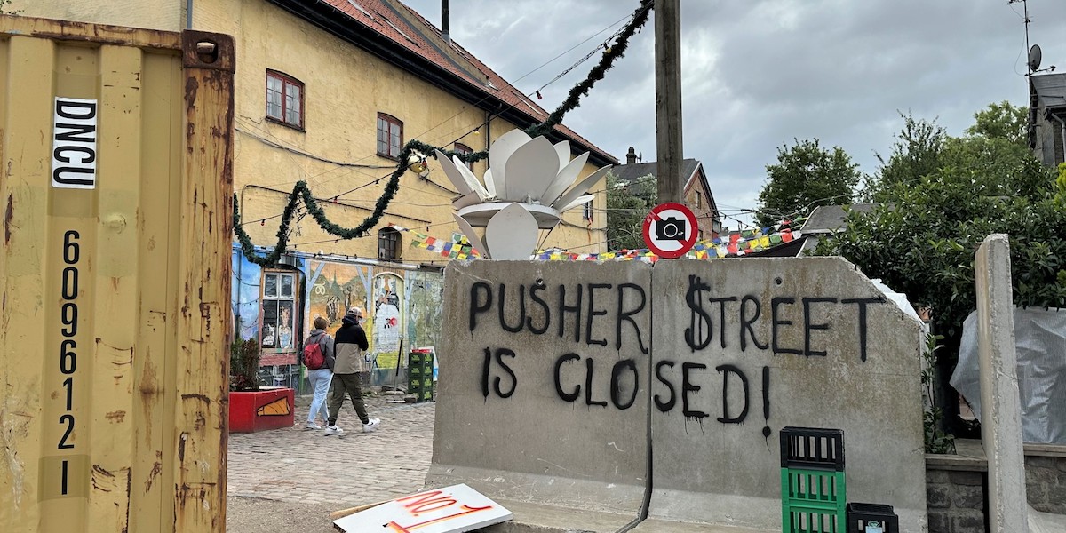 Pusher Street a Christiania (DPA via ANSA)