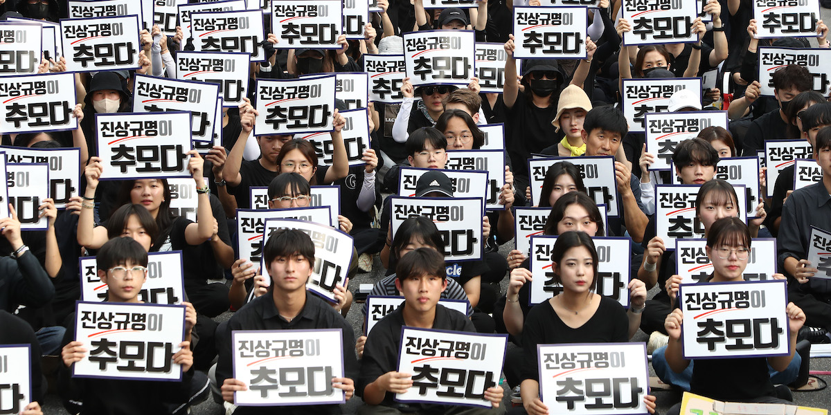 Grandes protestas de profesores en Corea del Sur contra el acoso parental
