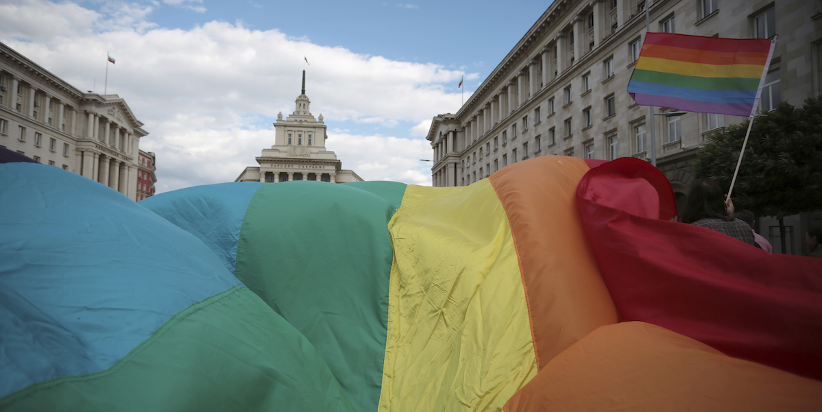 Pride a Sofia, Bulgaria, 21 settembre 2013 (AP Photo/Valentina Petrova, File)