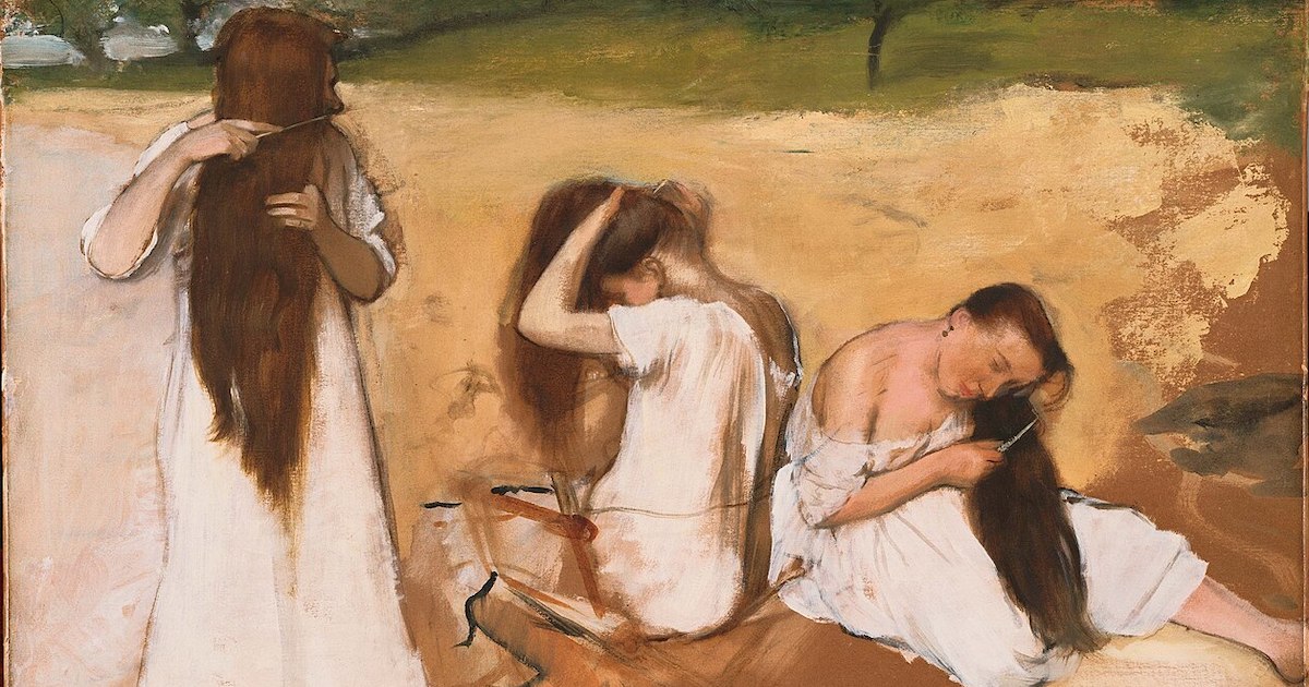 Il dipinto di Edgar Degas "Le donne che si pettinano i capelli" del 1875 (Wikimedia Commons)