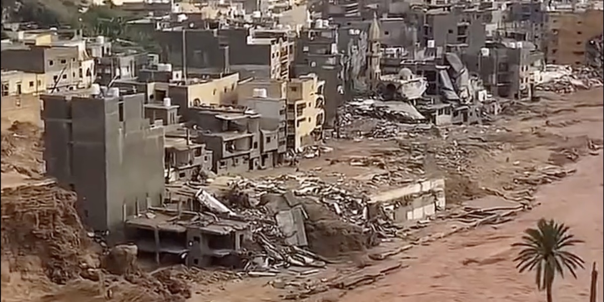 La città di Derna dopo l'alluvione